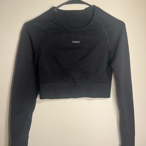 Gymshark Black Long Sleeve Crop Top